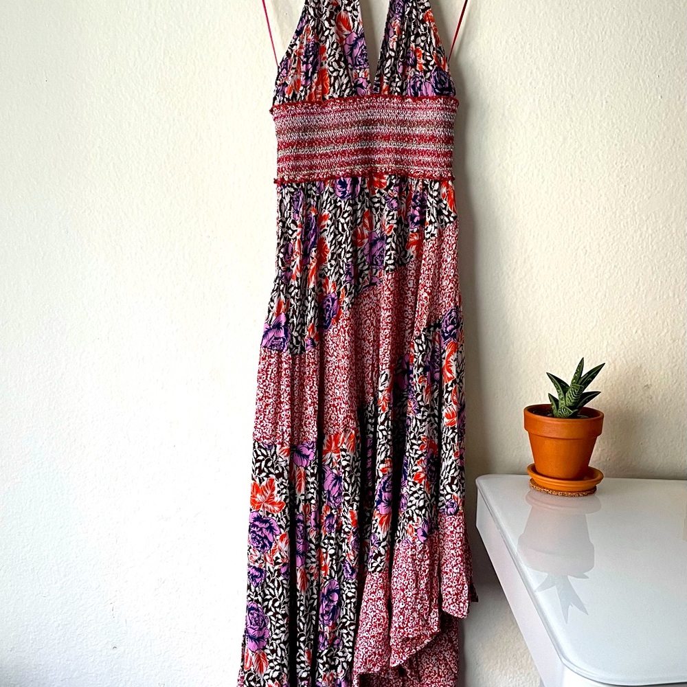 FREE PEOPLE “Gabriela” Halter Dress in “Terracotta” Print - Picture 5 of 12